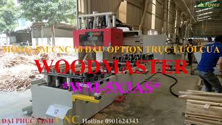 MÁY LẮC MỘNG CNC 10 ĐẦU OPTION TRỤC LƯỠI CƯA WOODMASTER WM-5X3AS. VIDEO BẢN ĐẸP.