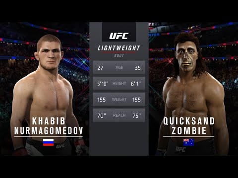 Khabib Nurmagomedov vs. Quicksand Zombie - EA Sports UFC 2 - Crazy UFC 👊🤪