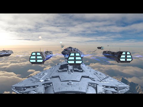 Mandator III vs Viscount Dreadnought | Ultimate Super Capital Ship Battle Star Wars Empire at War TR