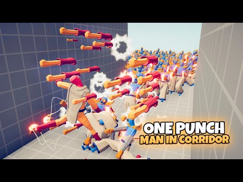ONE PUNCH MAN IN CORRIDOR vs EVERY FACTION | TABS Totally Accurate Battle Simulator Gameplay