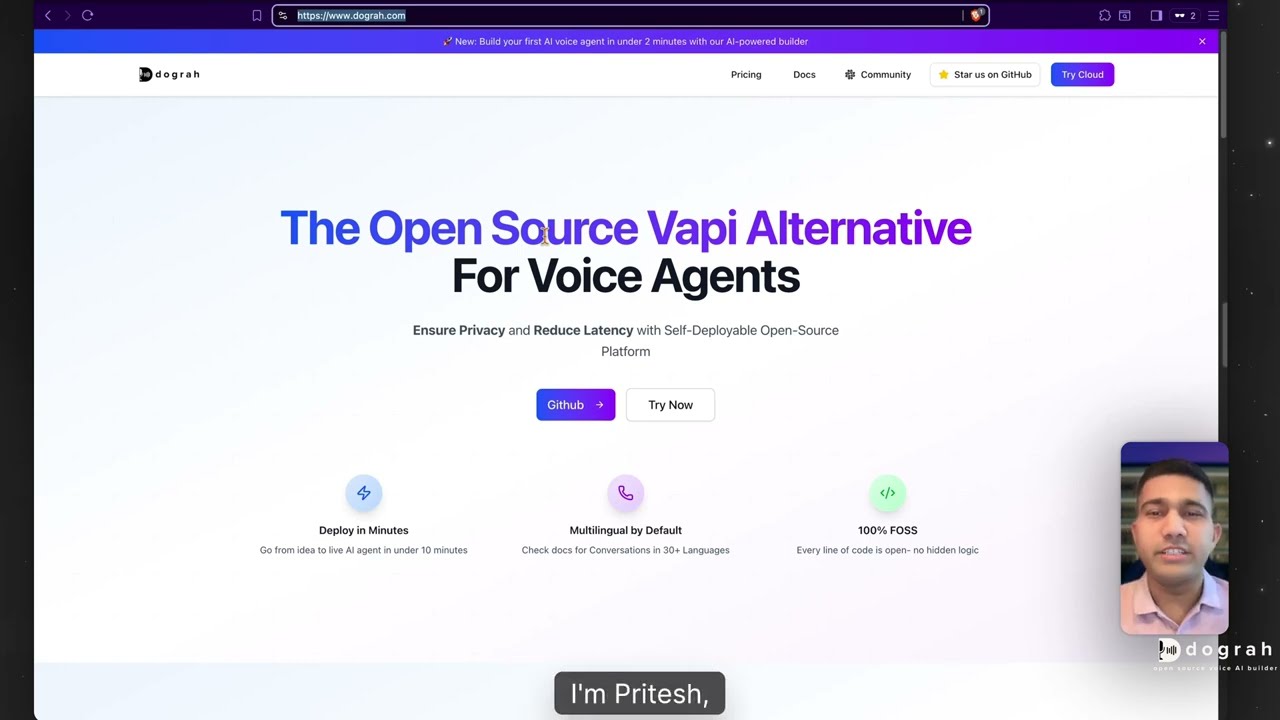 Dograh Voice AI Tutorial - Open-Source Alternative to Vapi | OSS voice agents