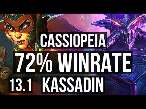 CASSIOPEIA vs KASSADIN (MID) | 6/0/7, 72% winrate, Dominating | KR Diamond | 13.1