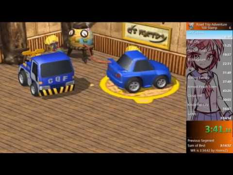 Road Trip Adventure Speedrun (100 Stamp) - 3:26:22 - Previous WR (with SGDQ Submission Commentary)