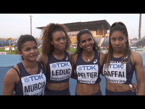 IAAF WU20 Championships Bydgoszcz 4X100m Women Silver FRA