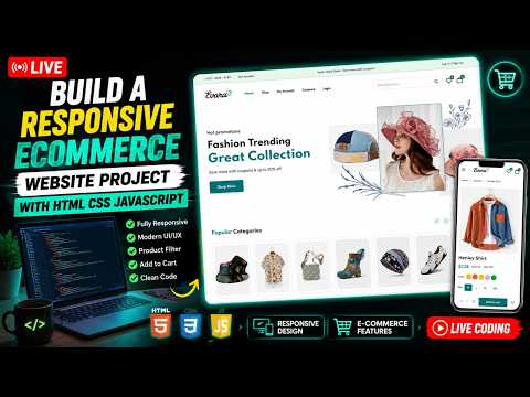Build A Responsive Ecommerce Website Project With Html Css Javascript Webdevelopment Fullstack Ui