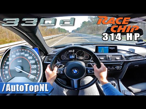 BMW 330d F30 | RaceChip vs Stock | Autobahn [NO SPEED LIMIT] by AutoTopNL