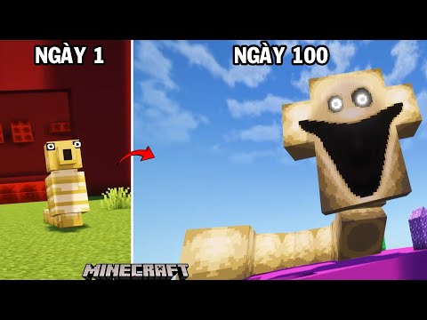 100 ngày Brainrot Sâu Đói Khát (Hungry Worm) biến thành quái vật ăn thịt khổng lồ | GHTG Minecraft