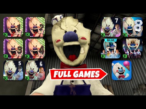 All Ice Scream Games - Gameplay Walkthrough - Full Games & Endings (iOS, Android)