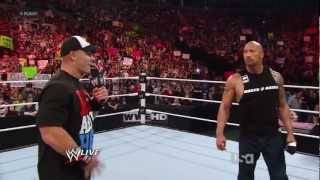 John Cena Owns The Rock - WWE Raw 2/27/12 [HD]