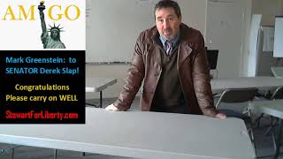 FEB 27 libertymsg Congratuations SENATOR Derek Slap. CarryOn