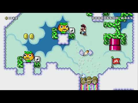 Gusty Ascent! by trevorade - Super Mario Maker 2 - No Commentary 1bt