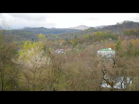 Terrace view in Bradetu - Romania. Relaxing ambience (4k)