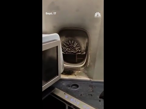 Rechargeable battery starts fire on KLM fight