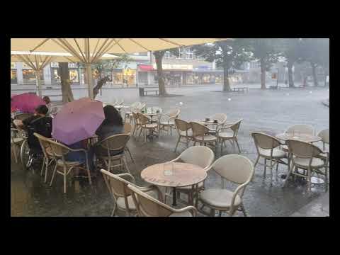 Summer rain in Aachen , Germany July 2021