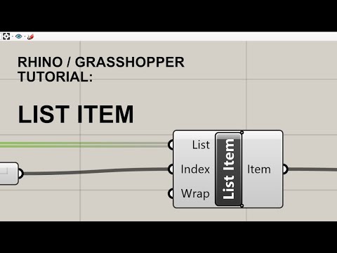 Grasshopper Basic Tutorial: List Item Component