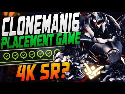 CLONEMAN16 BEST REINHARDT! FINAL PLACEMENT GAME! 100% WINRATE! [ OVERWATCH SEASON 7 TOP 500 ]