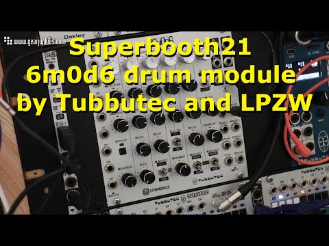 Superbooth21 6m0d6 drum module by Tubbutec and LPZW