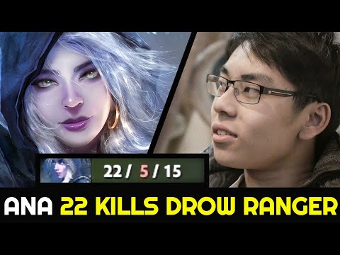 ANA Drow Ranger No Mercy 22 Kills with Full Agility Build 7.27 Dota 2