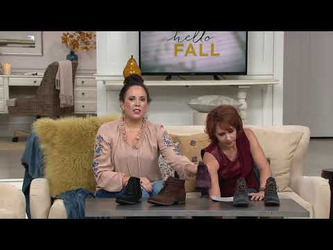 Earth Suede Lace-up Ankle Boots - Boone on QVC