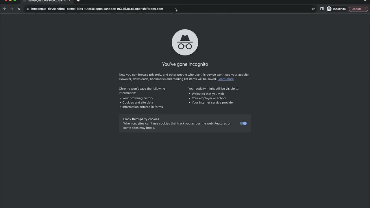 Try Camel on Quarkus in the Developer Sandbox for Red Hat OpenShift