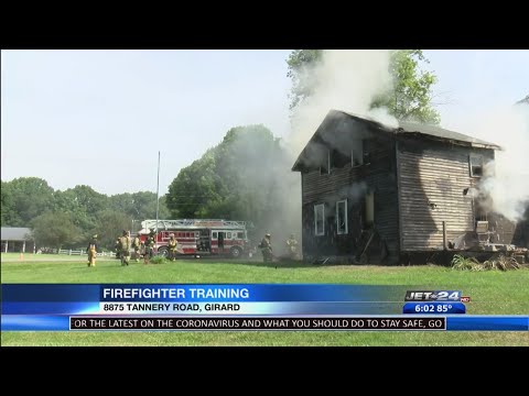 Local fire fighters came head to Girard this weekend for training on a burning house
