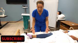 2019 PEARSON VUE - PERFORMS MODIFIED PASSIVE RANGE OF MOTION FOR ONE KNEE &amp; ONE ANKLE