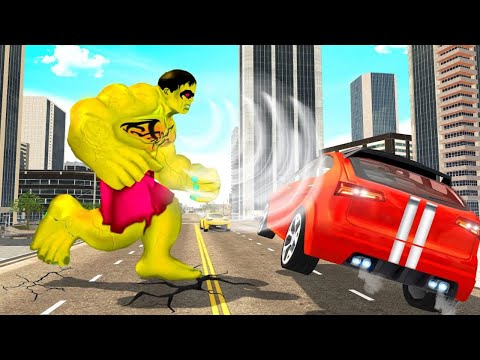 Incredible Monster Hero Games | Green Monster Hulk Rope Hero City Rescue - Android GamePlay