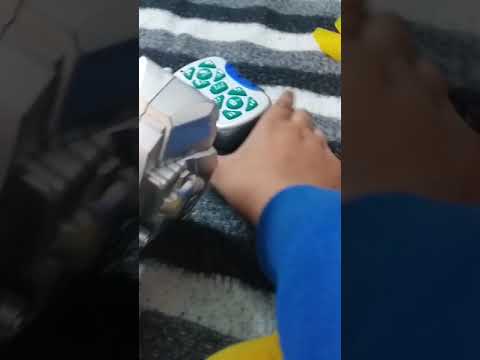 Super man shooting robot