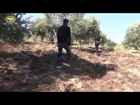 انتشار عناصر الجيش الحر في الحارة في محافظة درعا