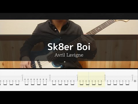 Avril Lavigne - Sk8er Boi - Bass Cover TAB