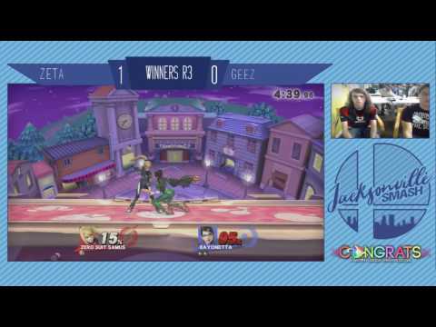 Jax Smash Weekly 4/20/17 - BxA Zeta(Zero Suit Samus) Vs Geez(Bayonetta) - Wii U Winners R3