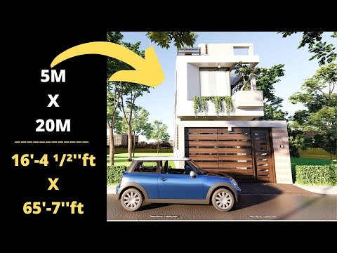 😍👉2 STOREY HOUSE DESIGN LOW BUDGET 5m x 20m