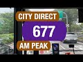 SBS Transit City Direct 677 Morning Peak Bus Service Route Visual