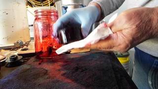 Double Dyeing and Stabilizing Wood