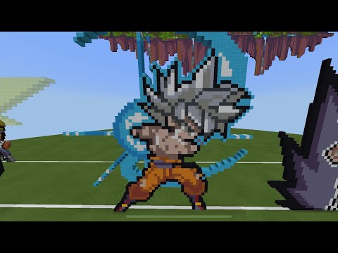 Goku (mastered ultra instinct) how to build pixel art tutorial