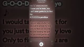 Good In Goodbye - Madison Beer #lyrics #spotify #fyp #tiktoksong #trending #madisonbeer #subscribe ♡