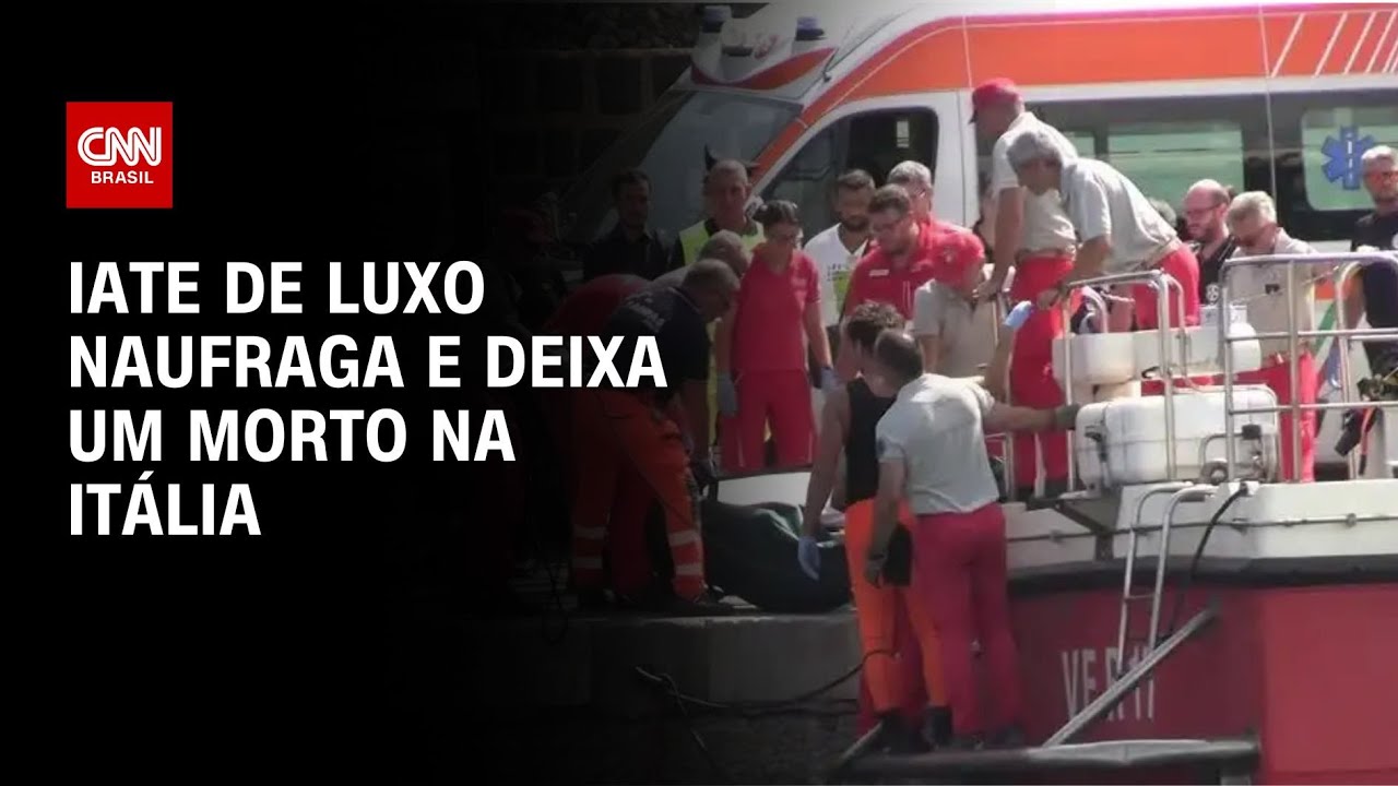 Iate de luxo naufraga e deixa um morto na Itália | LIVE CNN