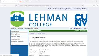 Search and Enroll in Lehman Courses