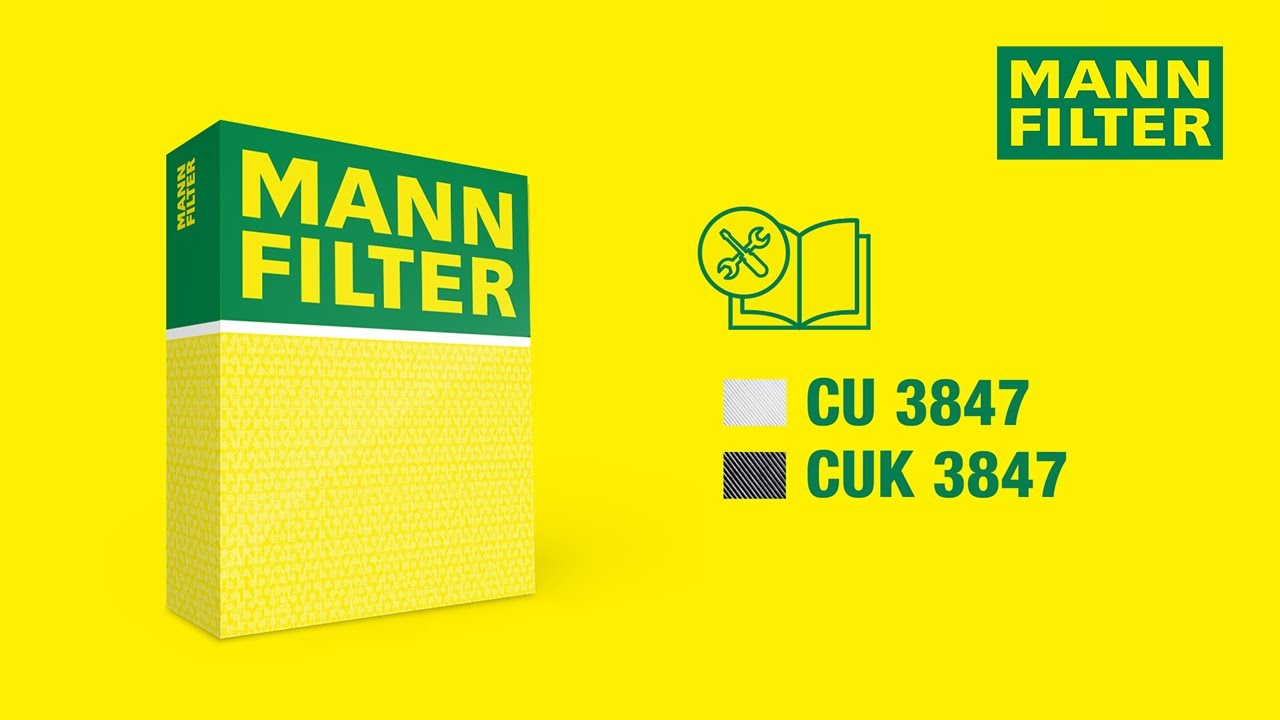 How to change a cabin air filter by MANN-FILTER I CU 3847 - CUK 3847