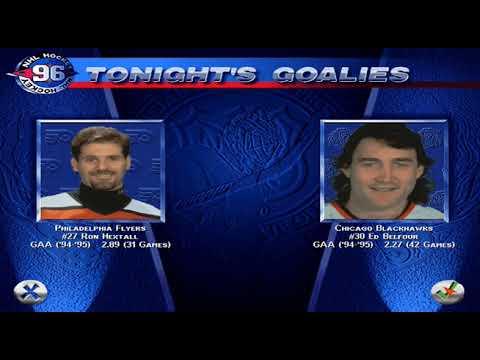 EA Sports NHL '96 - All-star Exhibition CHI 2 v PHI 12 | The Flyers Steamroll the Blackhawks