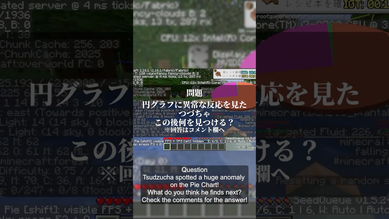Strange Pie Chart Signal!? | 円グラフに異常な反応を見たつづちゃ この後何を見つける？
