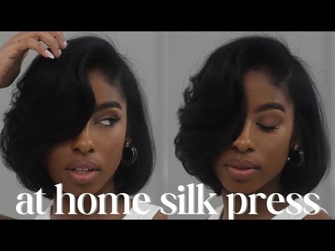 how to: silk press natural hair | salon results at...