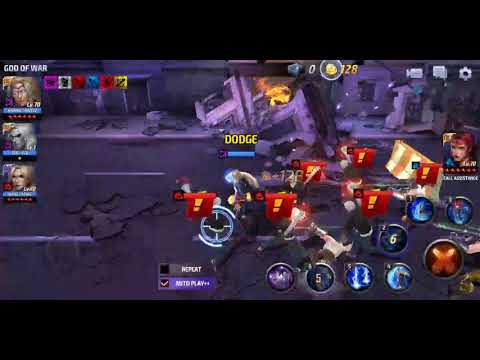 Thor, Valkyrie, and Knull vs Ares - Marvel Future Fight