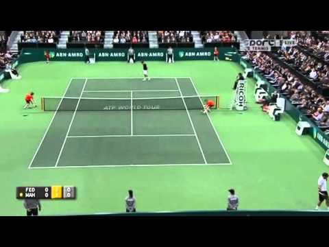 Roger Federer vs Nicolas Mahut 2012 Highlights Rotterdam Round 1