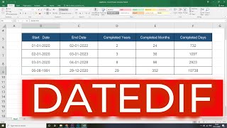 Download the video "How to Calculate Difference Between two dates in excel"