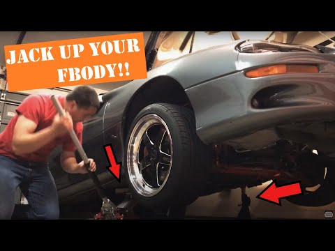 How to jack up an Fbody Camaro SS and remove the exhaust.