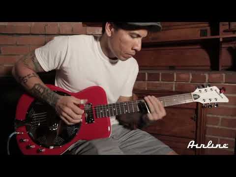 Airline Guitars Folkstar Red Left-Handed image 7