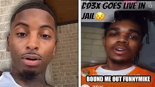 BadKid DD3x Goes Live in Jail after Getting Arrested Again ( FunnyMike