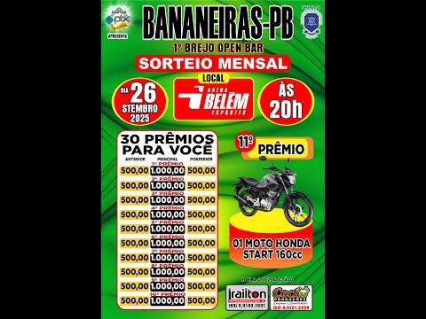 🎉 LIVE AO VIVO | SORTEIO MENSAL CARTÃO PIX PREMIADO DIA 26/09/2025 ÁS 20H