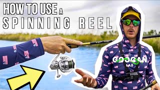 How To USE A SPINNING REEL! ( CASTING and SETTING DRAG )